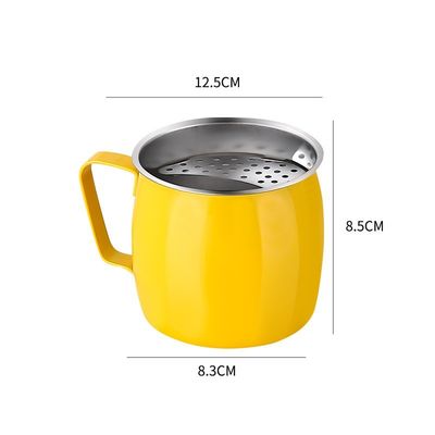 Canecas de chá de aço inoxidável de 20 oz de cor personalizada para festas Filtros de Fruta de Meia Lua Reutilizáveis