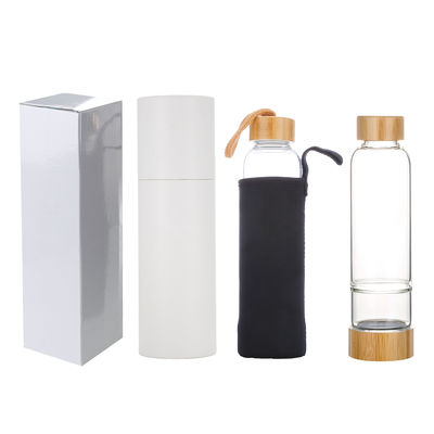 Garrafa de água de vidro de pedra de cristal reutilizável com design elegante para meninas 500ml portátil