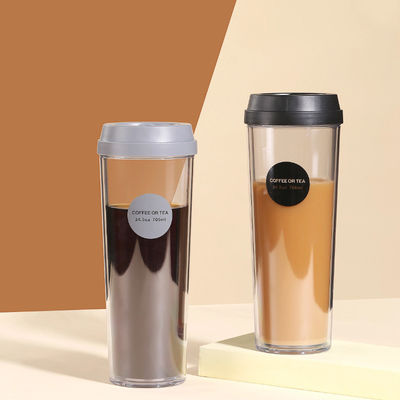 320 ml/420 ml/520 ml/700 ml Garrafa de plástico de parede dupla Copo de água de isolamento térmico 4 tamanhos