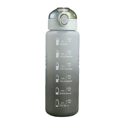 1000ml Copo de plástico de cor progressiva garrafa livre de BPA Copo de desporto de fitness ao ar livre com palha