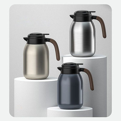2000ml Capacidade de aço inoxidável mangueira de isolamento caneca de chá cafeteiro chaleira de água quente garrafas de vácuo