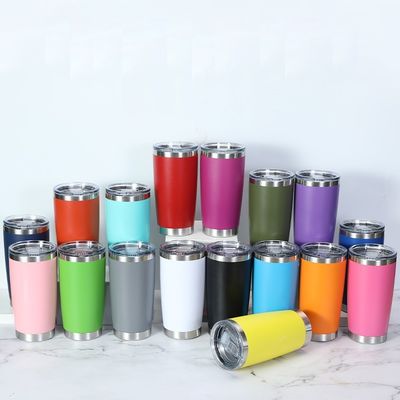 Custom Colorido 20oz Dupla parede de aço inoxidável de vácuo isolado vidro à prova de vazamento com tampa