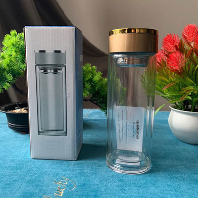Garrafa de água de vidro livre de BPA para homens com logotipo personalizado Design durável e versátil