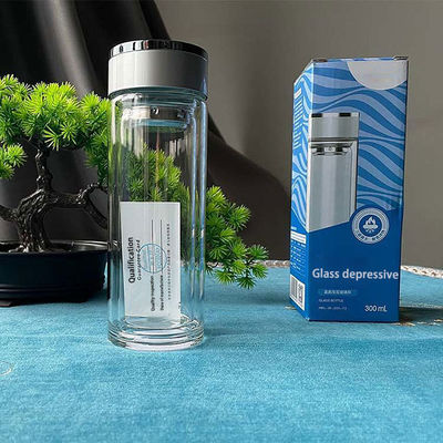 Garrafa de água de vidro livre de BPA para homens com logotipo personalizado Design durável e versátil