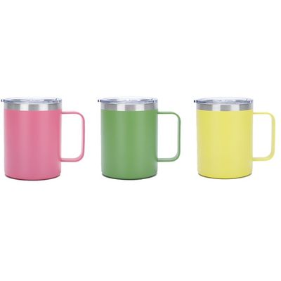 Taça de café personalizada ecológica de 12 onças Copas de aço inoxidável com tampa deslizante e palha