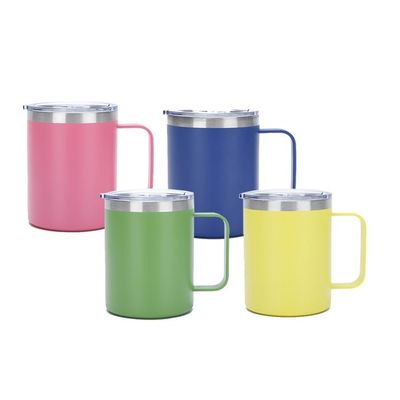 Taça de café personalizada ecológica de 12 onças Copas de aço inoxidável com tampa deslizante e palha