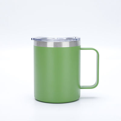 Taça de café personalizada ecológica de 12 onças Copas de aço inoxidável com tampa deslizante e palha