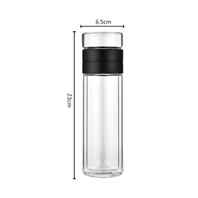 Garrafa de água de vidro com logotipo personalizado ecológico para crianças e adultos