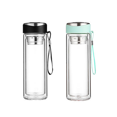 Família-Friendly Clear Glass Sublimation Skinny Double No Leak Coffee Tumbler com tampa