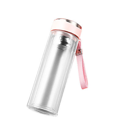 Família-Friendly Clear Glass Sublimation Skinny Double No Leak Coffee Tumbler com tampa