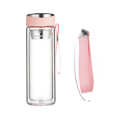 Família-Friendly Clear Glass Sublimation Skinny Double No Leak Coffee Tumbler com tampa