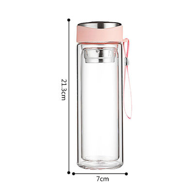Família-Friendly Clear Glass Sublimation Skinny Double No Leak Coffee Tumbler com tampa