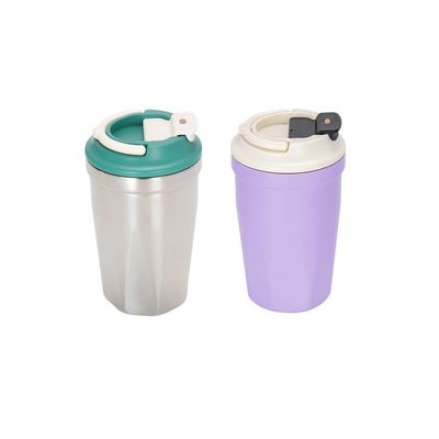 Taça térmica de parede dupla de 420 ml de cor personalizada para viagens ao ar livre e bebedores de café