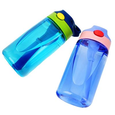 Serviço OEM aceito 500ml portavel prova de vazamento de esportes de plástico taça com palha para crianças