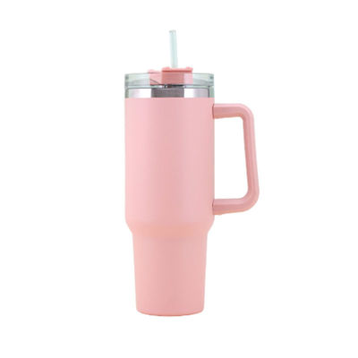304 Taça de aço inoxidável de vácuo isolado 40 Oz Tumbler com alça e palha com 1