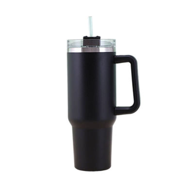 OEM 40 OZ Tumbler com alça de aço inoxidável 18/8 vácuo viagem caneca de café e palha