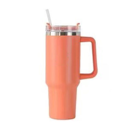 OEM 40 OZ Tumbler com alça de aço inoxidável 18/8 vácuo viagem caneca de café e palha