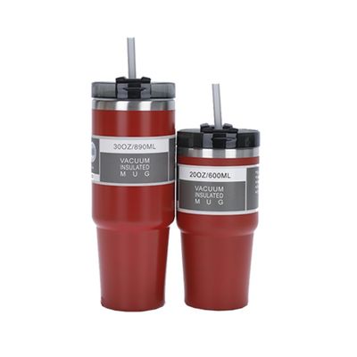 Amostra 20oz 30oz Copo de carro com palha 304 Tubler de aço inoxidável Dupla parede Vazão isolado caneca viagem Tumble