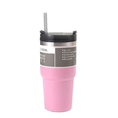 Amostra 20oz 30oz Copo de carro com palha 304 Tubler de aço inoxidável Dupla parede Vazão isolado caneca viagem Tumble