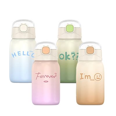 Estudante portátil 350/450ml Tublers de aço inoxidável com palha e isolamento térmico