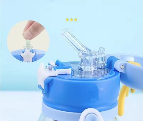 600 ml Cute Transparente Portátil de plástico Sippy Cup para crianças On-the-Go Aventuras