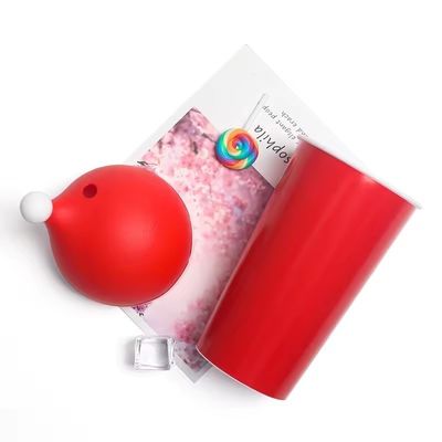 Presente de Natal 20oz plástico reutilizável bebés Santa Hat Mug com tampas e canudos