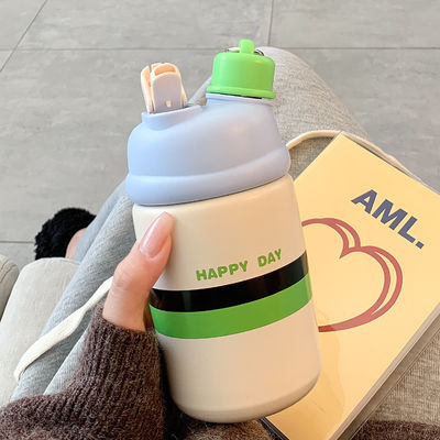Copo de água de viagem de aço inoxidável de 500 ml 316 ideal para esportes e estudantes