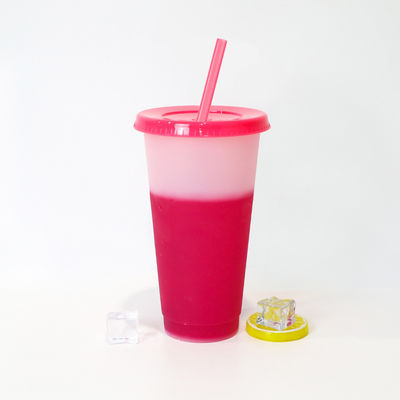 Voltar à Escola 16oz/24oz de plástico livre de BPA Copo de café garrafa de água fria com tampa e palha