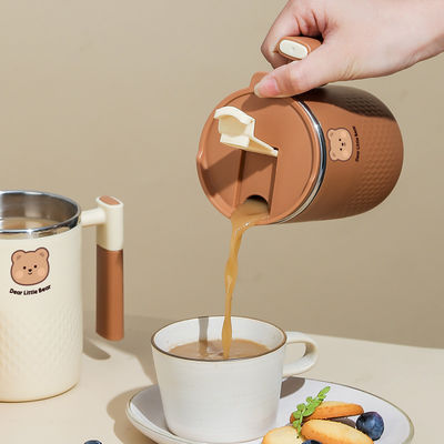 Taça de café direta de aço inoxidável 304 de 450 ml com alça e logotipo de cor personalizado
