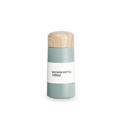 Mini Thermos de aço inoxidável de madeira para cores personalizadas