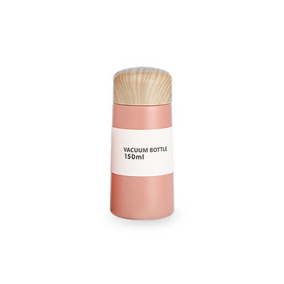Mini Thermos de aço inoxidável de madeira para cores personalizadas