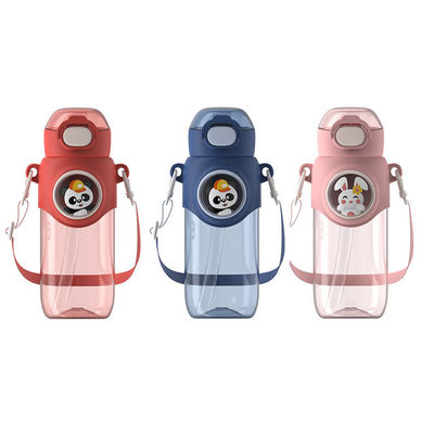 690ml Outdoor Student Plastic Drinking Bottle com logotipo personalizado e design tipo palha