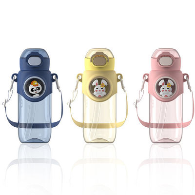 690ml Outdoor Student Plastic Drinking Bottle com logotipo personalizado e design tipo palha