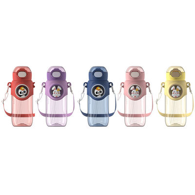 690ml Outdoor Student Plastic Drinking Bottle com logotipo personalizado e design tipo palha