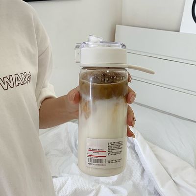 Corpo de taça transparente simples Portátil Design de tampa de primavera Botas de água de plástico à prova d'água