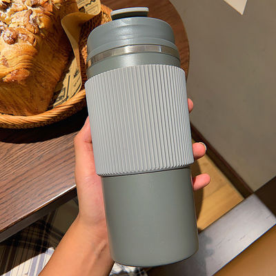 Portátil à prova de vazamento 450ml Tumbler de café Custom Logo Vacuo de aço inoxidável