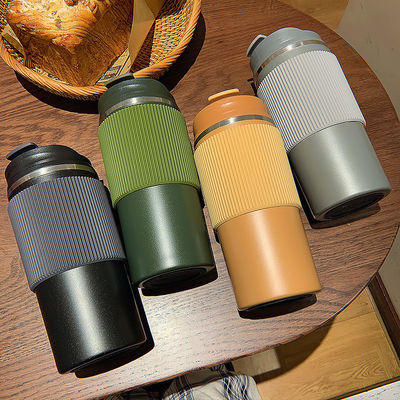450ml Capacidade Logotipo personalizado Copo de café de aço inoxidável termo-isolamento de vácuo exterior