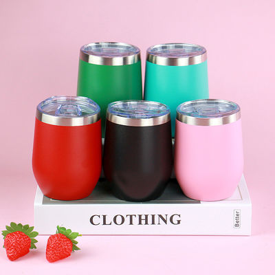 12oz Copas de café isoladas personalizadas Termos com revestimento de aço inoxidável de parede dupla