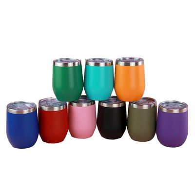 12oz de aço inoxidável de parede dupla de viagem caneca de café caneca de copo de copo de copo termo para acampamento