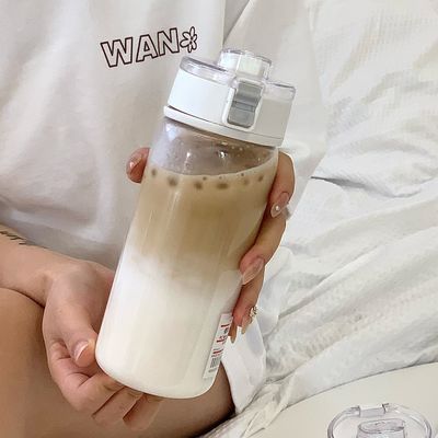 Taça de viagem transparente Acrílico garrafas de água para crianças de alta capacidade e material ecológico