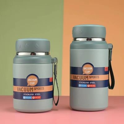 Estilo de design minimalista 750ml/1000ml Copo de termo de aço inoxidável para acampamento portátil