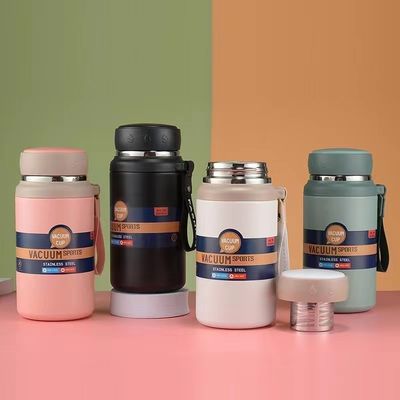 Estilo de design minimalista 750ml/1000ml Copo de termo de aço inoxidável para acampamento portátil