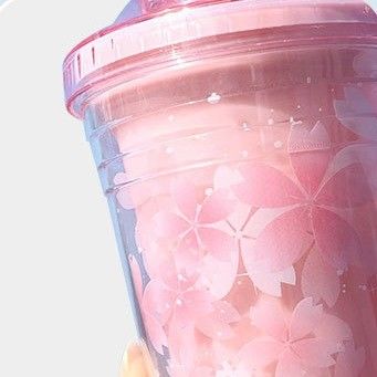 Isolamento térmico garrafa de água Cherry Blossom 480ml logotipo personalizado plástico Tumbler Cup
