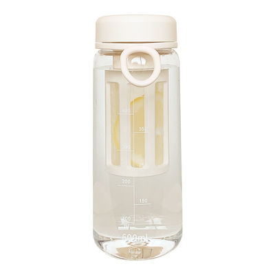 TOUR garrafa de água de plástico transparente exterior com infusor de chá 450ML/600ML Capacidade