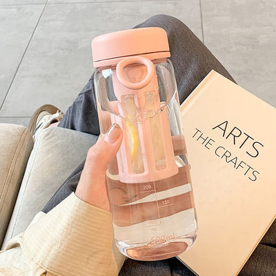 TOUR garrafa de água de plástico transparente exterior com infusor de chá 450ML/600ML Capacidade