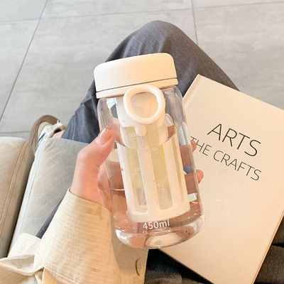 TOUR garrafa de água de plástico transparente exterior com infusor de chá 450ML/600ML Capacidade