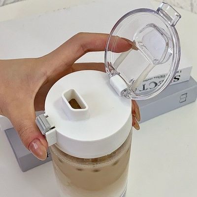 Garrafa de plástico PC resistente ao calor Flip Top Garrafa de água elegante com filtro removível