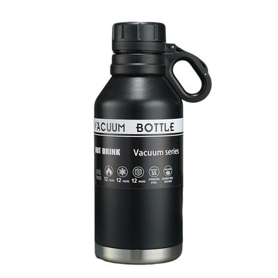 Garrafa de aço inoxidável de parede dupla de grande capacidade para bebidas quentes e frias