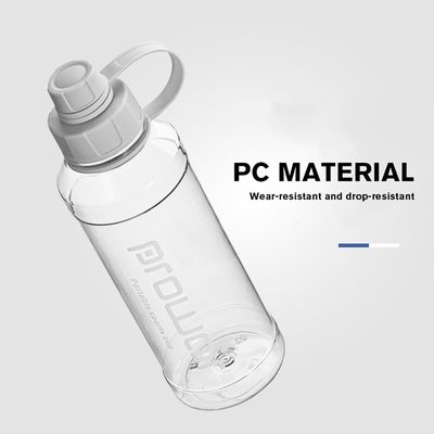 Unisex Aplicável 1000ml BPA livre garrafa de água de plástico transparente adequado para a água fervente