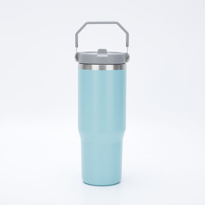 20oz/30oz Tubler de aço inoxidável Copo de vácuo isolado com prova de vazamento Flip e palha
